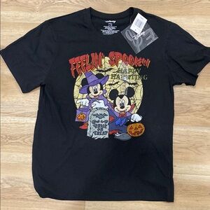 Disney’s Minnie & Micky Mouse black Halloween Graphic T-Shirt